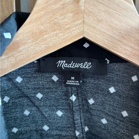 Madewell Charcoal and White Geometric Shirt - Picture 4 of 4